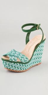 Jean Michel Cazabat Holly Two Tone Wedge Sandals
