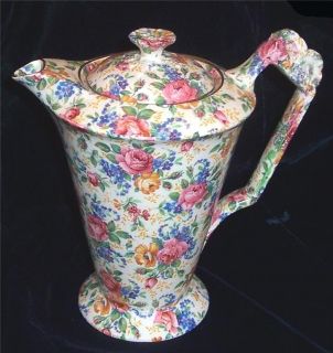James Kent Rosalynde Chintz Teapot Vintage 1930s