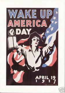 James Montgomery Flagg WWI Poster Print Wake Up America