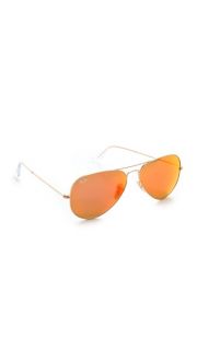 Ray Ban MIrrorred Matte Classic Aviator Sunglasses