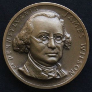 James Wilson Signer of Declaration Series Medallic Art Bronze Medal