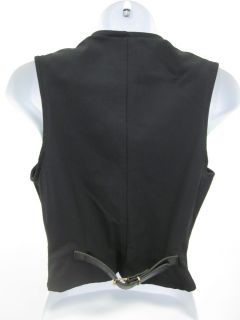 Jean Paul Gaultier Black Faux Leather Zip Front Vest S