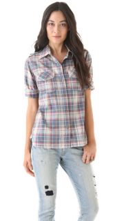 Current/Elliott The Perfect Shirt in Plaid