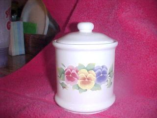 Corelle Jay Import Pansy Summer Blush Coffee Canister