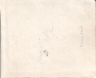 Danny Kaye Autographed Album Page Popular Actor Dancer D 87