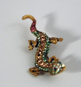 Jay Strongwater Salamander Pin Perfect Condition