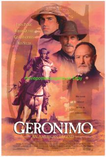 Geronimo Movie Poster SS 27x40 Wes Studi 1993 Western