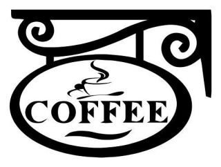 COFFEE SIGN JAVA VINYL DECAL WALL STICKER KITCHEN RESTAURANT CUP