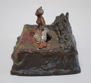 Antique Austrian Bronze Cold Painted Harem Girl Cigarette Box