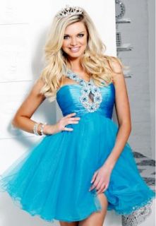 Sherri Hill 2471 Cocktail Dress Turquoise Size 0 4 New Authentic Prom
