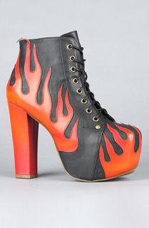 Jeffrey Campbell The Lita Flame Shoe Red Black