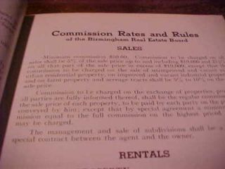 rules & regulations for realtors. The minimum commission was $50.00