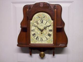 New England 8 Day Wall Clock Knick Knack What not Shelf
