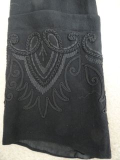 Vintage Handmade Jeanne Lanvin Paris Black Dress 1940s 22 FRG St
