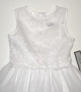 Girls Jayne Copeland Special Occasion Dress 7 White