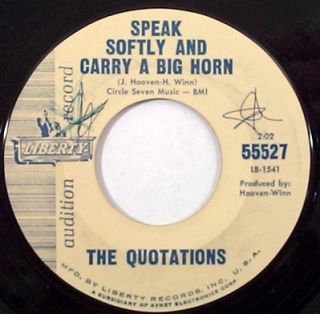 The Quotations Northern Soul 45 Liberty 55527 Hear Listen 