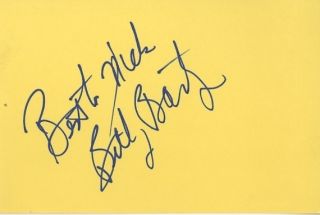 Billy Barty American Actor Authentic Autographed 4x6 Card to Nick