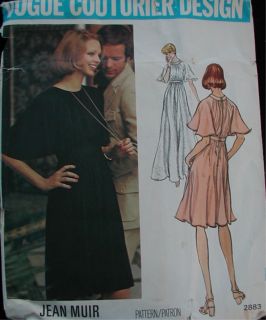 Vogue Designer Jean Muir Evening Dress Formal Frock Fabric Sewing