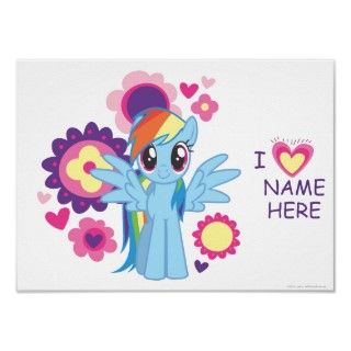 Personalized Rainbow Dash Poster 