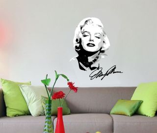 Wall Marilyn Monroe Decal for Any Room Autograph Sticker Movie Star
