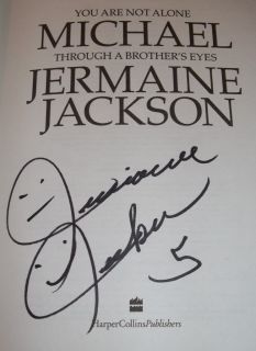 Jermaine Jackson Signed Autograph You Are not Alone Michael 1st