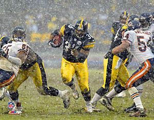 Jerome Bettis Up The Gut Pittsburgh Steelers Poster