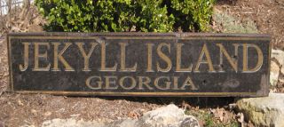 Jekyll Island Georgia Rustic Hand Crafted Wooden Sign