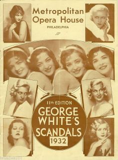 Rudy Vallee George Whites Scandals Ray Bolger 1932 Philadelphia