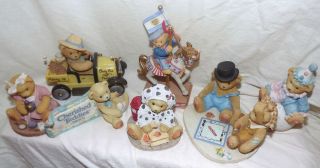Lot of 7 Cherished Teddies Figurines by Enesco