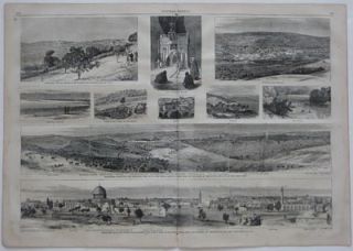 1866 Harpers Weekly Jerusalem Brooklyn Albany Railroad
