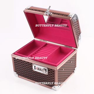  Artist Cosmetic Train Case Bag Box Set Code Lock Aluminum W080