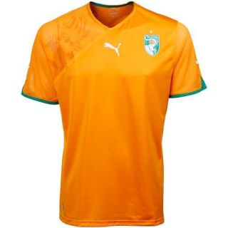 Puma Ivory Coast Home Soccer Jersey 10 11 Orange