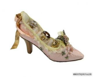 Pink Victorian Shoe Jewelry Display Ring Holder