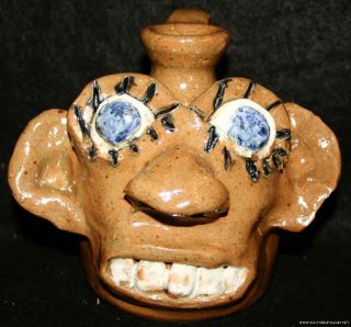 Jerry Brown Folk Pottery Face Jug Hamilton Alabama