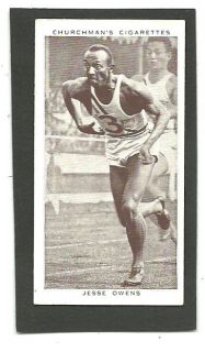 JESSE OWENS ORIGINAL 1939 CIGARETTE TOBACCO CARD OLYMPICS VINTAGE
