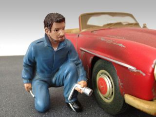 24 1 18 American Diorama Figure Jerry Mechanic for Diecast Display