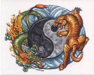 Chinese Dragon Tiger Yin Yang Vinyl Stickers Decals Art by ODM