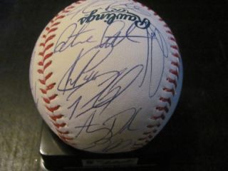 2012 Detroit Tigers Team Autographed Olmb Baseball Justin Verlander