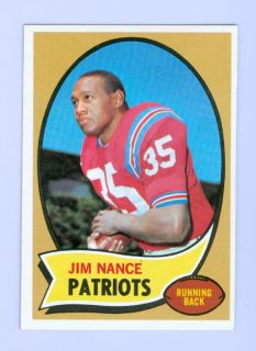 1970 Topps Football Jim Nance Patriots 60