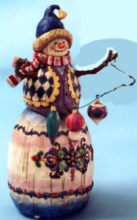 2006 Jim Shore Winters Tradition Snowman w Ornaments