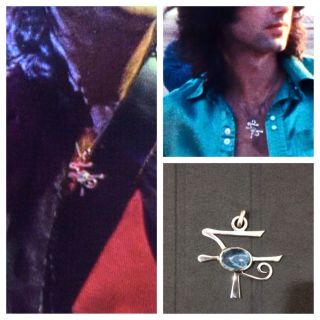 Jimmy Page Mysterious Pendant Replica in Rhodinated Sterling Silver