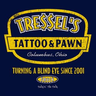 New Michigan T Shirt Jim Tressels OSU Pawn Tattoo