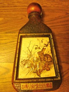 BEAMS CHOICE Whiskey Bottle w James Lockhart Cottontail Repro Painting