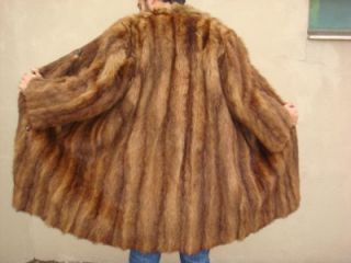 Real Marmot Coyote Collar Mink Fur New Satin Lining Pelz Long Coat