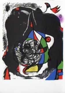 Joan Miro Original Color Lithograph Reveries I  