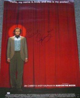 Jim Carrey Signed Auto Andy Kaufman Poster PSA DNA COA