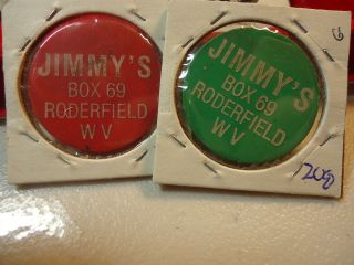 Vintage Food Store Trade Tokens Jimmys Box 69 Roderfield WV Token