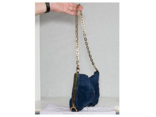 New Jimmy Choo Anna Navy Blue Handbag Purse $950