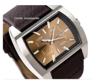 New Diesel Men DZ1114 Brown Dial Leather Band Date 50M Watch