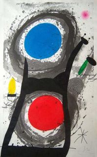 Joan Miro Hand Signed 1969 Original Color Etching Aquatint